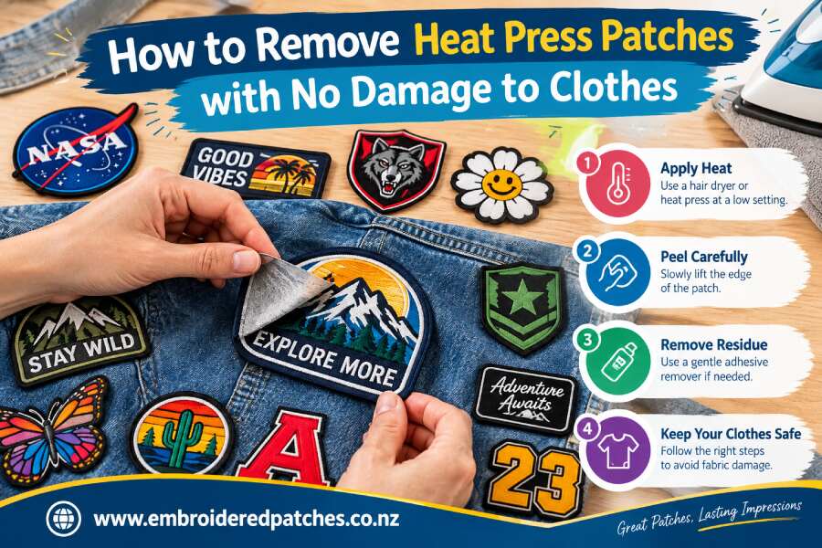 Remove Heat Press Patches with No Damage to Clothes